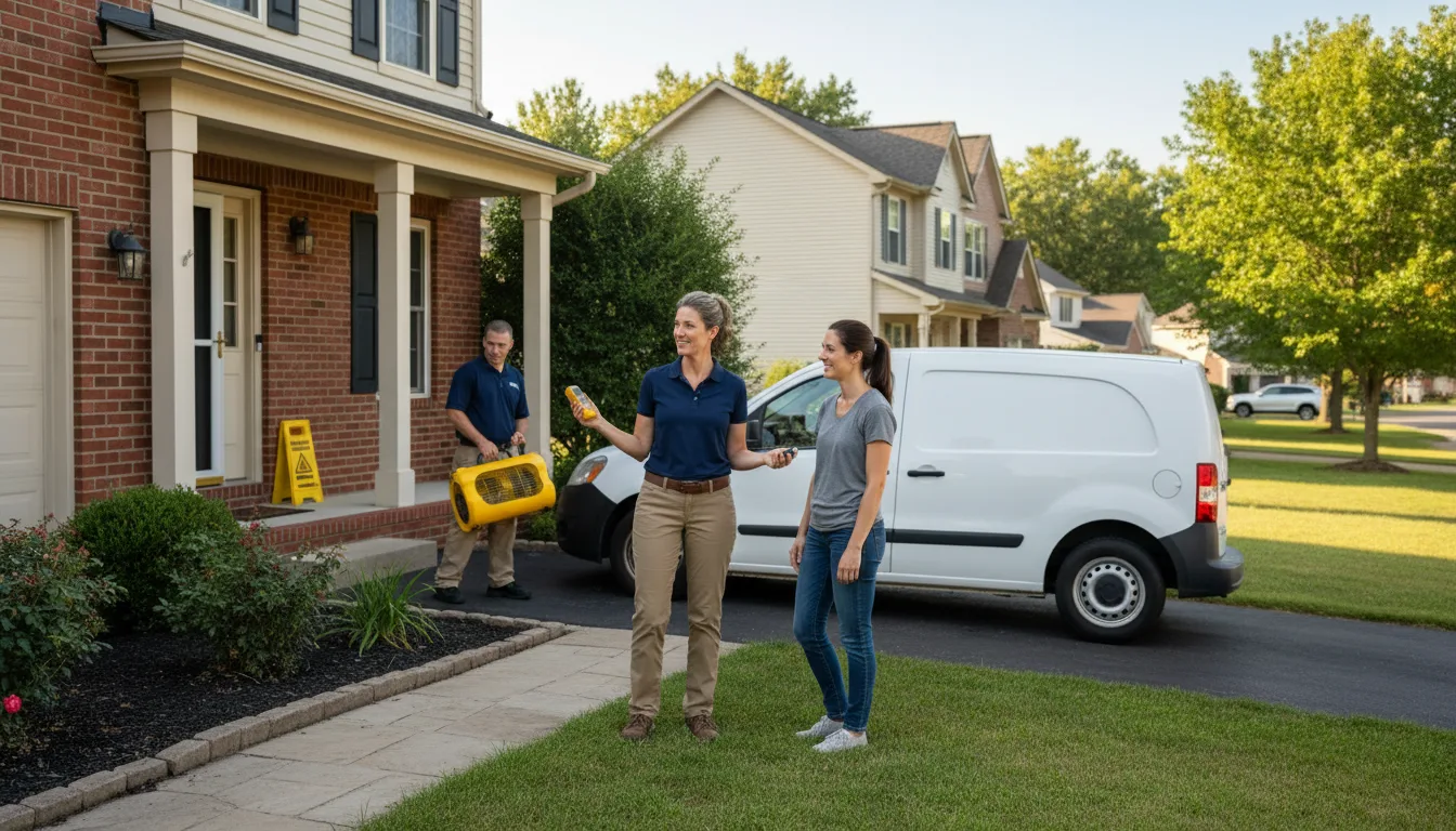 Residential water damage restoration in Hershey, NE